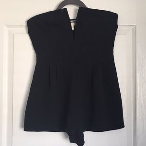 Silence & Noise sexy black strapless romper